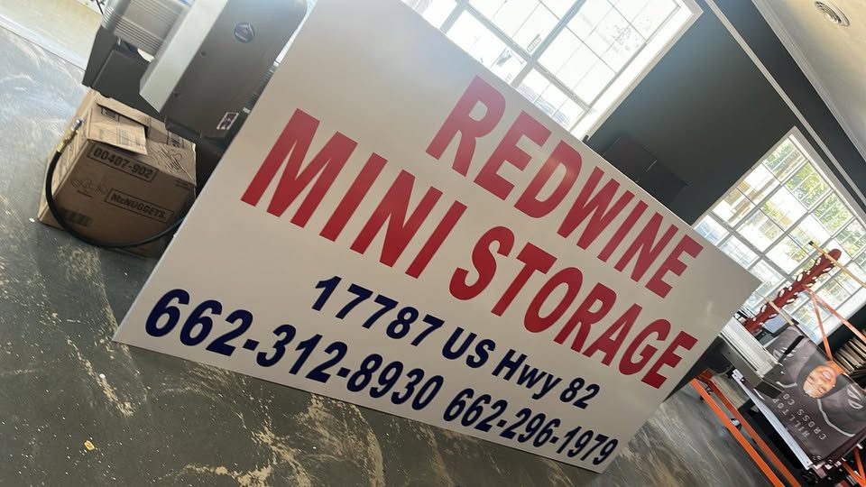 Welcome banner with friendly greeting for business reception area